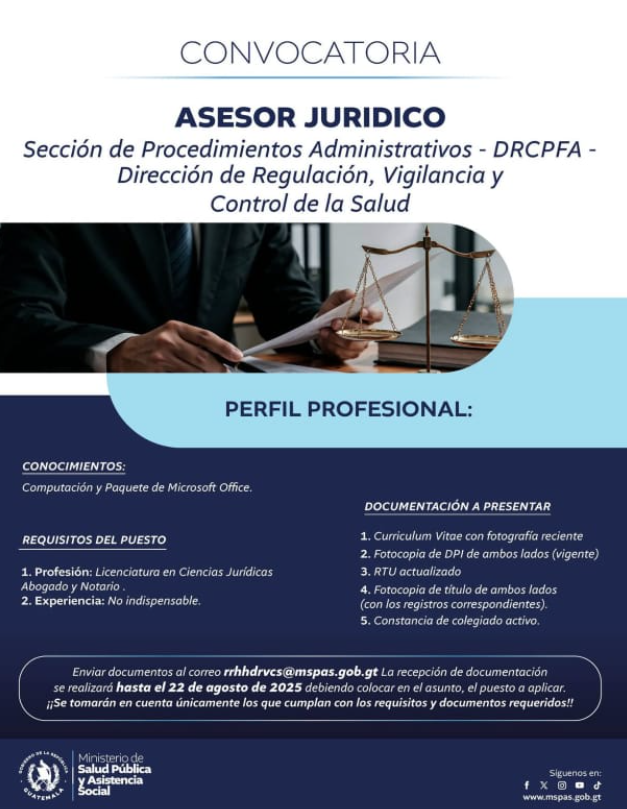 Asesor Jurídico - Oferta de Trabajo